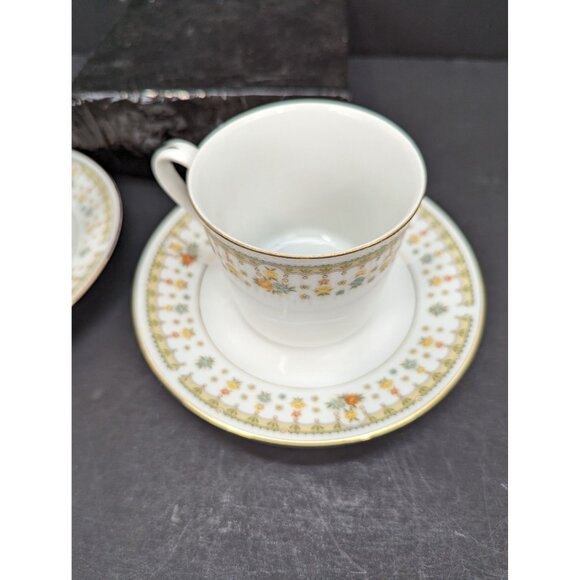 Garden Bouquet Fine China 4078 Replacement Cup and Saucer Set Lot of 2 - Picture 5 of 10